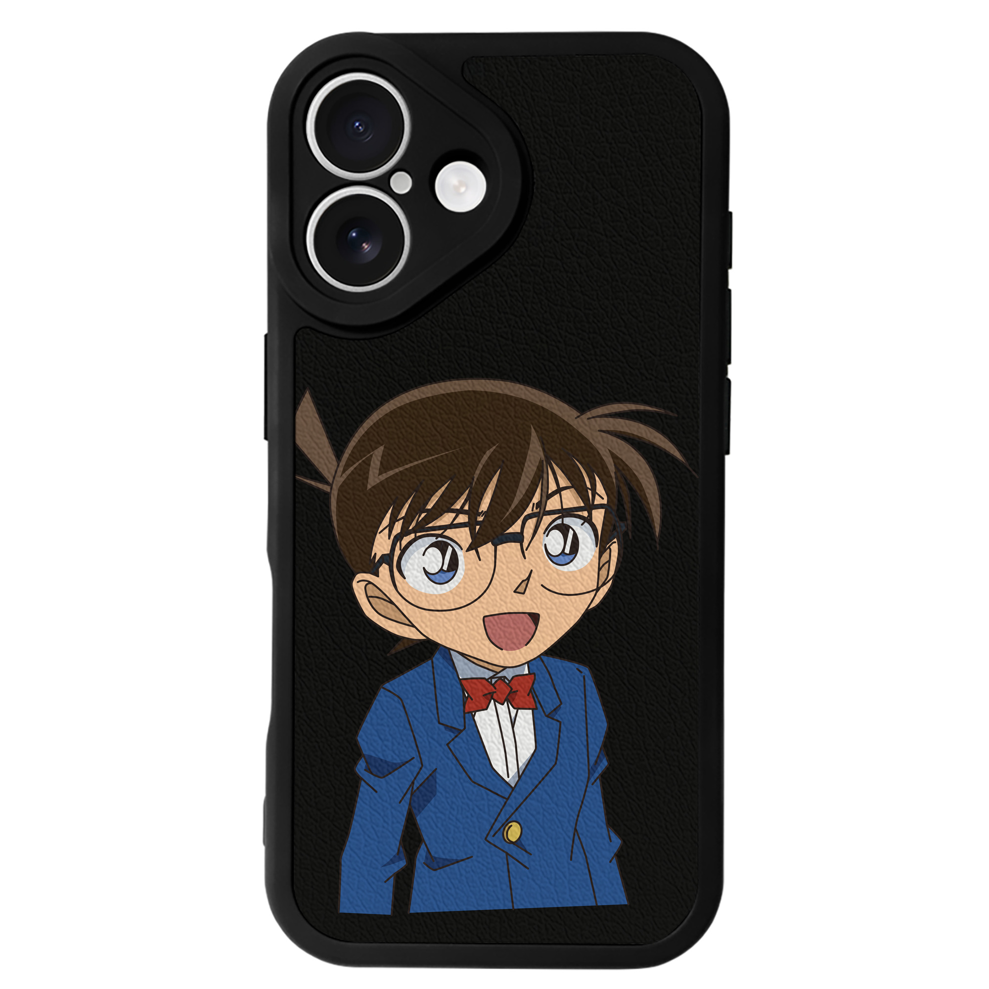（画像用） 名探偵コナン 江戸川 コナン Detective Conan Conan Edogawa 【iPhone 16シリーズ対応】シリコンスマホケース（レザー調） 材質：シリコン